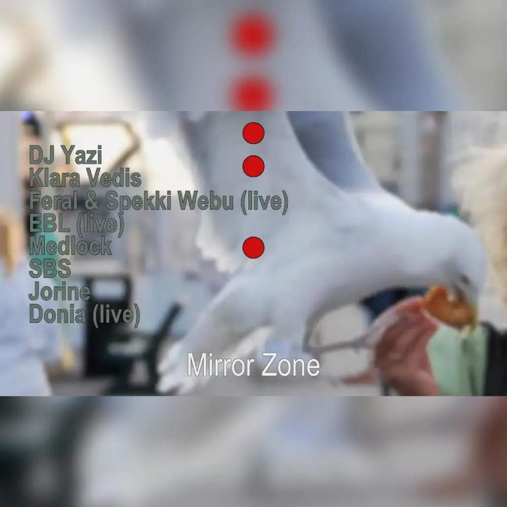 Mirror Zone w/ DJ Yazi, Klara Vedis, Feral & Spekki Webu , EBL , Medlock, SBS, Jorine, Donia 